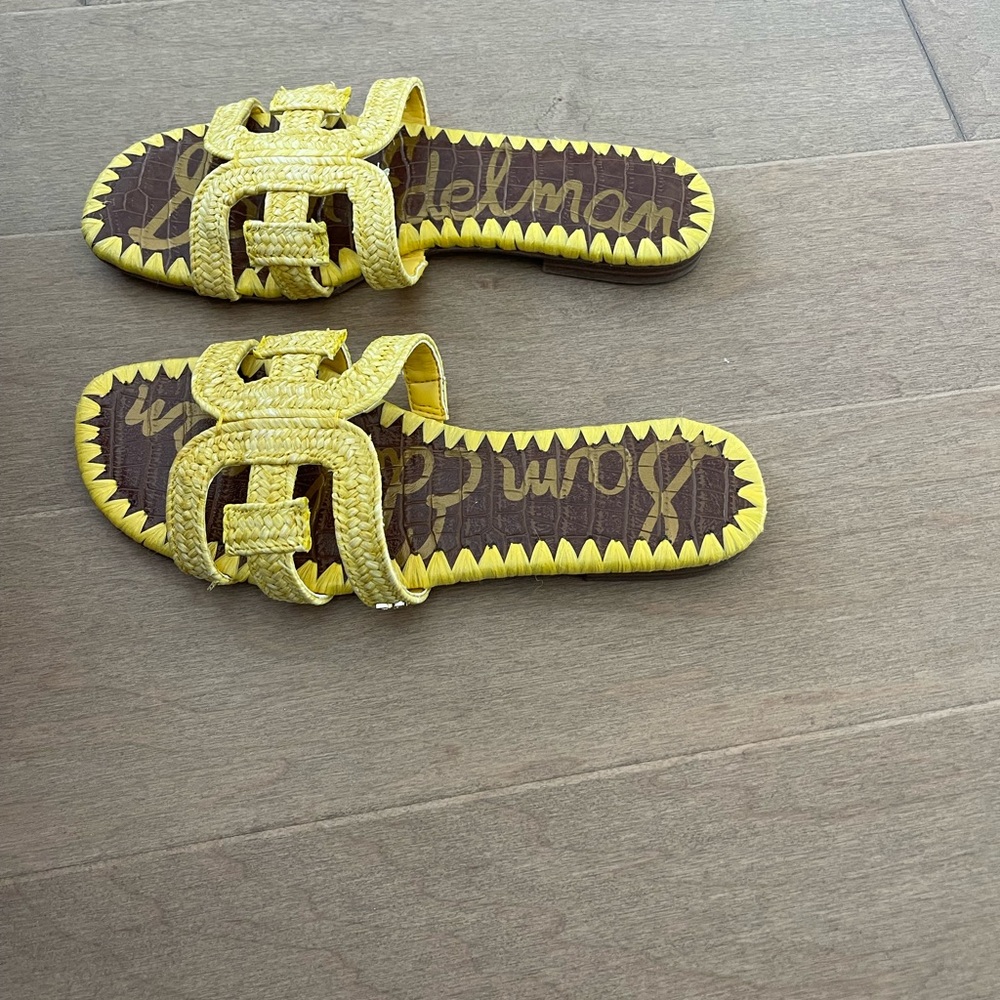 Sam Edelman yellow sandals size 8
